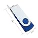 Elevate Your Data Storage with Enfain's 16GB USB 2.0 Flash Drives: 10 Pack of Stylish Blue Swivel Thumb Drives with LED Indicators and 12 White Labels for Easy Content Organization