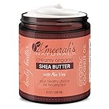 Organic Shea Body Butter & Coconut Oil with Aloe Vera & Vitamin E | Body Moisturizer | Body Lotion - Unscented 8 oz