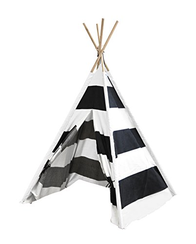 Heritage Kids Play Tent, Black and White Stripes