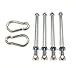 Eastern Jungle Gym 2 Heavy Duty Swing Hangers for Wooden Swing Set Playground Porch Indoor Outdoor Seat with Nut & Bolt Mounting Hardware and Snap Hooks