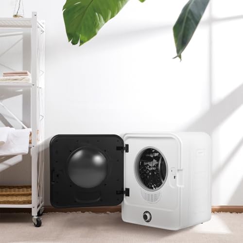 GB415 Elektrischer Wäschetrockner | 3 kg Füllgewicht | Einstellbare Trockenzeit 20-180 Minuten | 830 W Leistung | Ablufttrockner für Kleidung | Freistehend oder Wandmontage