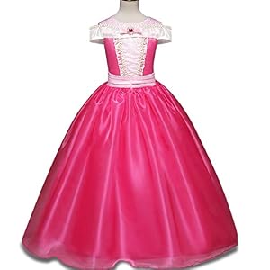 Disfraz de Princesa Aurora Vestido, Traje de Bella Durmiente para Niña