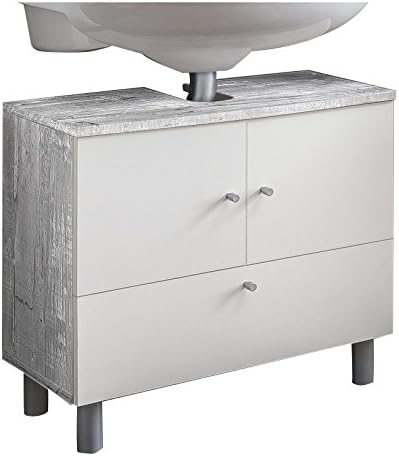 Wilmes Badmobel Waschbecken Badezimmerunterschrank Unterschrank Holz Beton Weiss Melamin Dekor 32x60x54 Cm Amazon De Kuche Haushalt