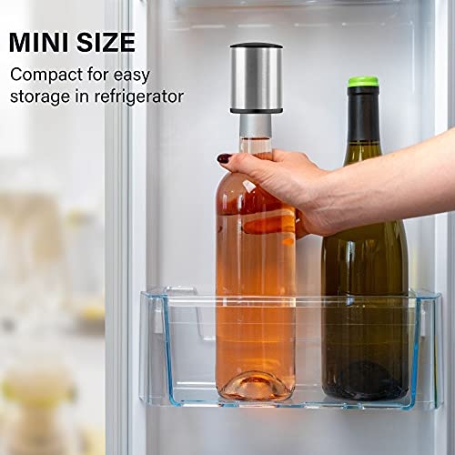 Vakoo Flaschenverschluss, Champagner Verschluss, Sektflaschenverschluss, Cromargan Edelstahl mattiert, Sektverschluss