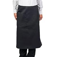 KNG Pack of 6 - Black Full Bistro Apron, 30 Inch