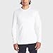 Arctic Cool Men's Solid Crew Neck Instant Cooling Long Sleeve Shirt with UPF 50+ Sun Protection, Arctic White, L