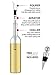 Iceless Wine Chiller - Single 3-in-1 White Wine Chiller Stick, Aerator & Pourer for Any Bottle. Wine Stopper Included!
