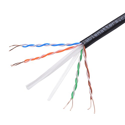 Cable Matters In-Wall Rated (CM) Cat6 Bulk Ethernet Cable in Black 1000 Feet