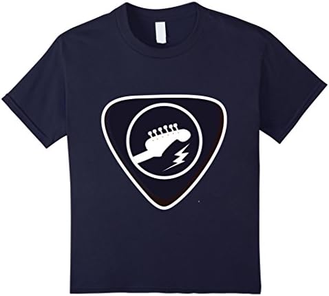 Kids Guitar Cool Music Pick T-Shirt 6 Navy