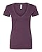 Next Level Ladies' CVC Deep V L PLUM