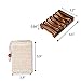 Blasoul Soap Saver 4-Pcs Set, Shower Soap Dish Made of Natural Pine Wood, Bathroom Soap Holder with Soap Exfoliating Bag and Anti-Slide Stripes, Suitable for Shower Room, Bathtub, Kitchen