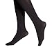 MANZI Lady's Spring and Autumn Black Opaque Superfine Fiber Tights 140 D Size L