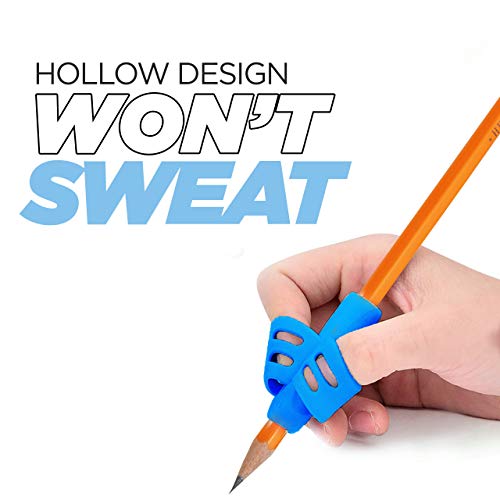 My Way Rubber Pencil Grips for Kids Handwriting (4 Pack) BPAFree