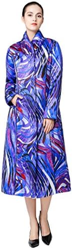 VOA Women's Long Sleeve Voilet Silk Padding Coat M7327