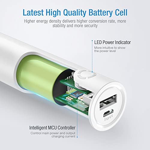 EnergyCell Portable Charger, The Lightest 5000mAh Power Bank with 2.4A