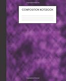Composition Notebook: Faux Luxury Purple Metallic Glam College Ruled Notebook Lined School Journal