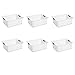 Sterilite 16268006 Large Ultra Basket, White Basket w/ Titanium Inserts, 6-Pack primary