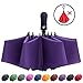 Fidus Inverted Reverse Sun&Rain Car Umbrella Large Windproof Travel UV Umbrella for Women Men - Auto Open Close(Purple)