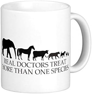 Real Doctors Vets Treat More Than One Species Coffee Mug White Coffee Mug 11 Oz