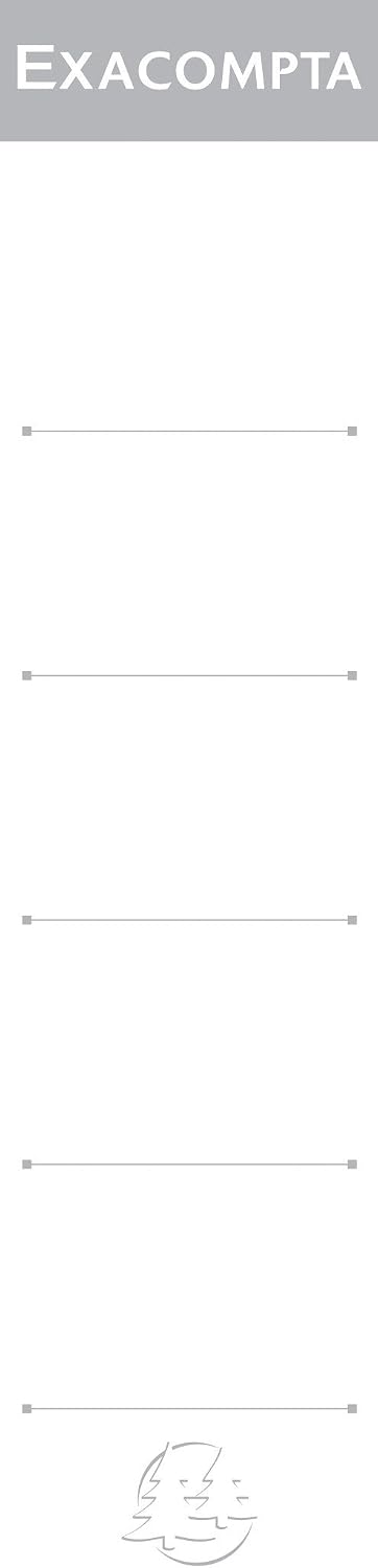 Exacompta, Ref 535E, Spine Labels for Lever Arch Files (Pack of 10), 185mm Height, Suitable For Files With A 50mm Spine