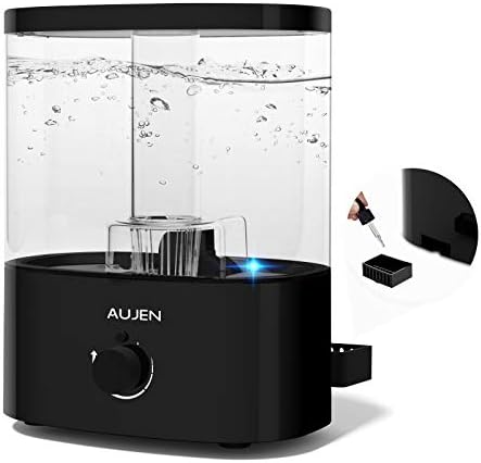 Aujen 5L 超音波加湿器 大容量 加湿器 アロマ 卓上加湿器 除菌 アロマ対応 上から注水タイプ 空焚き防止機能 霧量調節 静音作業 LEDライト付き
