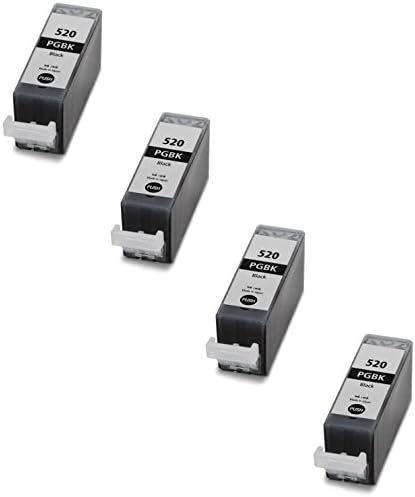 PRESTIGE CARTRIDGE PGI-520 Black Ink Cartridge 4 Pack for Canon Pixma MP MX IP