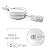 iPhone Charger, Wim Retractable Micro Usb Cable Lightning Cable 2 in 1 Sync and Charge Retractable High Speed Adapter Cable for iPhones,iPad,iPod,Android Phones (White)