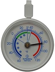 Freezer - Refrigerator - Cooler Thermometer 2.75 in. Diameter with Hanging Hook