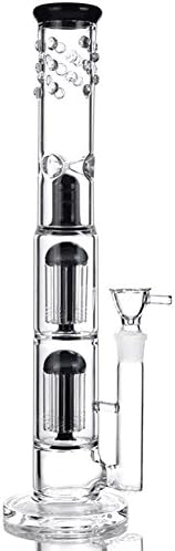 The Black Decorative Glass Is 16.5 Inches Tall