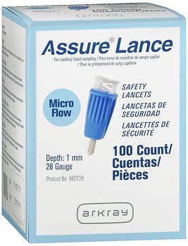 Assure Lance Micro Flow Safely Lancets - 100 Count, Pack of 3