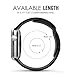 MoKo Apple Watch Band Series 1 Series 2, Soft Silicone Replacement Sports Band for 38mm Apple Watch 2015 & 2016 All Models, BLACK (Not fit 42mm Versions)