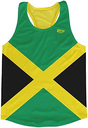 Jamaica Country Flag Running Tank Top Racerback Track and Cross Country Singlet Jersey