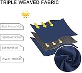 DWCN Dark Blue Eyelet Blackout Curtains 46W x 54L 2 Panels view 5