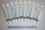 BAXA ExactaMed Oral Liquid Medication Syringe 5cc/5mL 10/PK Clear Medicine Dose Dispenser With Cap Exacta-Med BAXTER Comar Latex Free