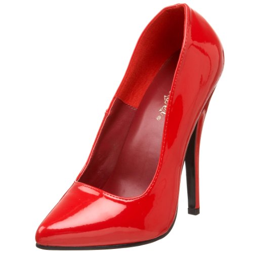 Pleaser Women's Domina-420 Pump,Red Patent,13 M US
