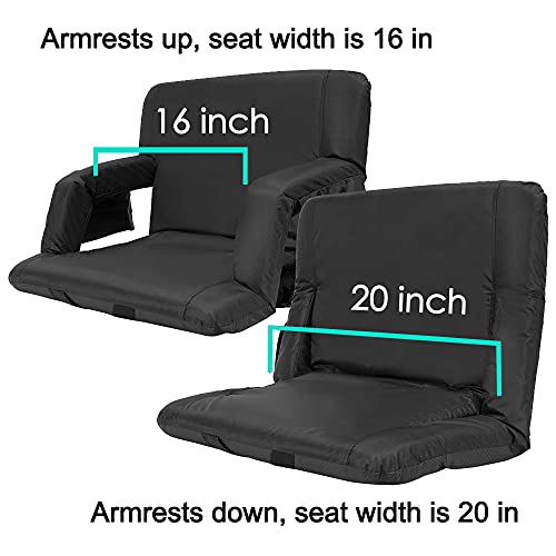 Blufree Heated Stadium Bleacher Seat, Foldable Portable Heated Chair,6
