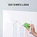Coavas White Board Sticker, Peel and Stick Dry Erase Message Board Decal for Home and Office with a Black Pen