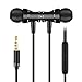 Headphones In-Ear Earbuds Earphones, COSPOR 3.5mm Metal Housing Magnetic Best Wired Bass Stereo Headset Built-in Mic … (Black)