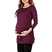 3 Pack Women's Side Ruched Maternity Tunic by Rags & Couture - Made in USA