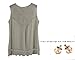 Sunward Women Summer Vest Top Sleeveless Blouse Casual Tank Tops (XL, Khaki)