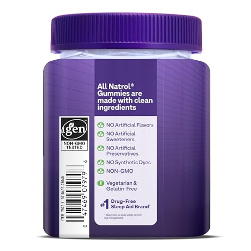 NATROL MELATONINMAX, SLEEP GUMMIES FOR ADULTS, BLUEBERRY FLAVOR, 10 MG, 80 COUNT, UP TO AN 80 DAY SUPPLY (PACK OF 12)