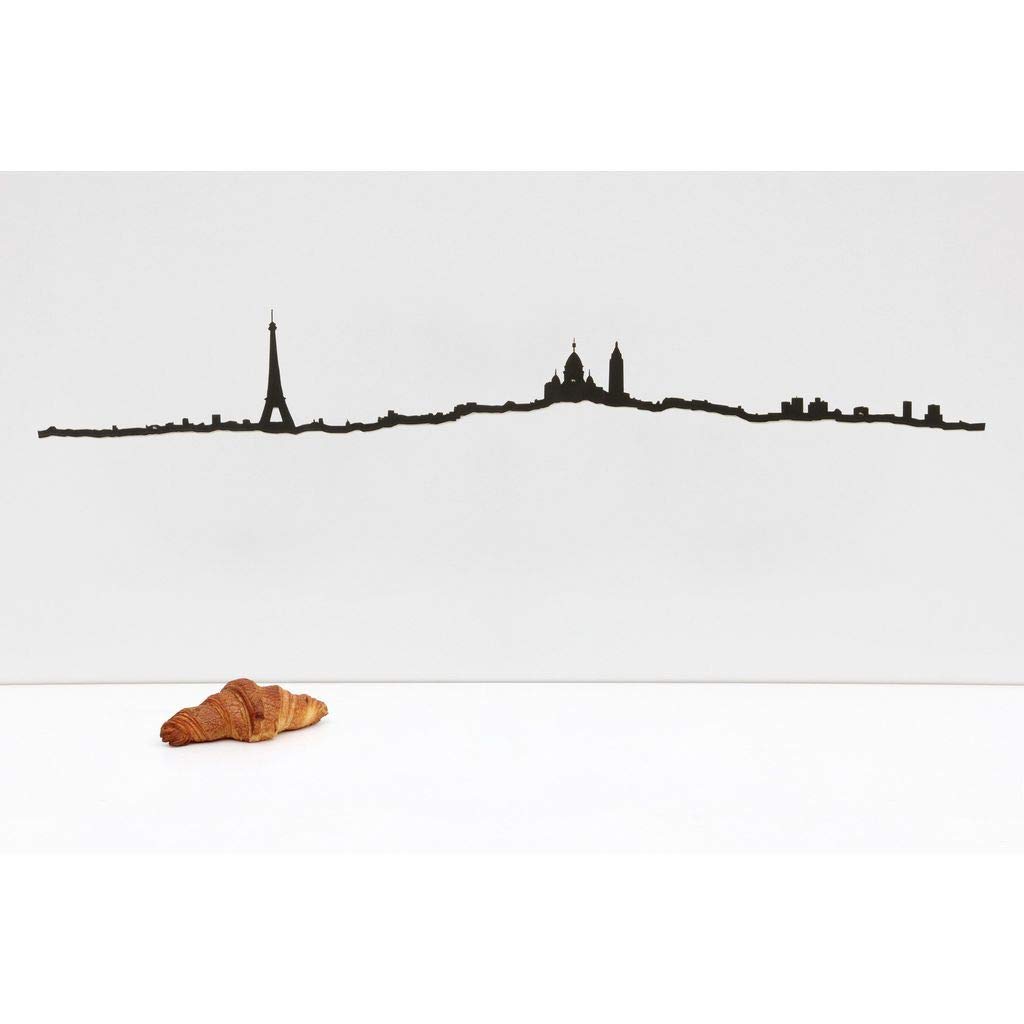 The Line City Skyline Paris Silhouette Wall Art Picture 125cm, Black,TL-PAR-AXL