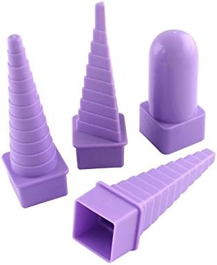 TYKusm 4 Pcs Plastic Border Buddy Quilling Tower Sets DIY Paper Craft(Purple)
