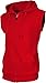 ANGEL COLA Men's Sleeveless Hoodie Zip Up Vest PT601 N.Red XL