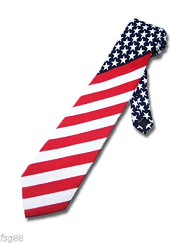 NEW American Flag Men's Neck Tie USA Patriotic NeckTie US Seller