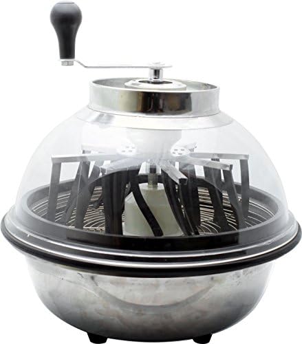 TrimSmart 19-inch Stainless Steel Hand Crank Bowl Bud Trimmer w/ Clear Top Twisted Spin Cut Pro Leaf Remover (19")