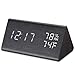 MICARSKY Digital Alarm Clock Wooden (Black)