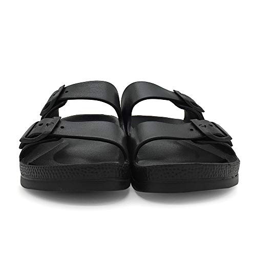 LM-Womens-Sandals-Adjustable-EVA-Flat-Sandals-Comfortable-Double-Buckle-Slides-Sandals