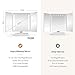 Anjou Makeup Mirror with Lights and Magnification 1X,2X,3X,10X, Lighted Vanity Mirror with Touch Screen Dimmable, Trifold Mirror with Lights and 360 Degree Rotation