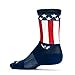 Swiftwick - VISION FIVE PRIDE, American Pride, Crew Socks Cycling and Running, Blue/White/Red, Medium